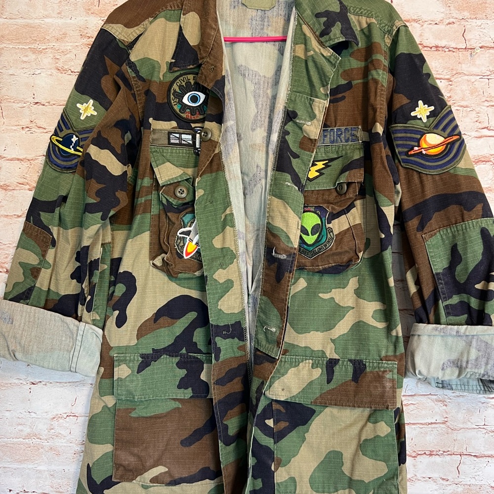 Airforce Diy Patch Camo Jacket. Space Jacket - image 5
